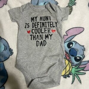 Aunt Cooler Than Dad Baby Onesie 9 months